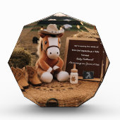 Schattig boerderij thema zwangerschapsaankondiging fotoblokken (Voorkant)