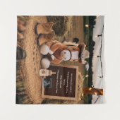 Schattig boerderij thema zwangerschapsaankondiging wandkleed (Voorkant (horizontaal))