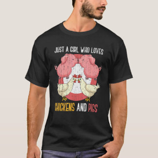 Schattig boerderijdier Boerendochters Vrouwen Vark T-shirt