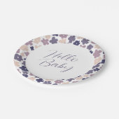 Schattig Boho Daisy Baby shower Papieren Bordje (Gekanteld)