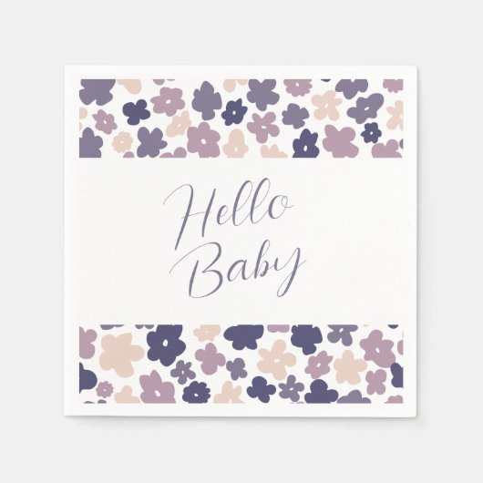 Schattig Boho Daisy Baby shower Servet (Voorkant)