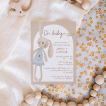 Schattig Boho Oh Baby Bunny Baby shower
