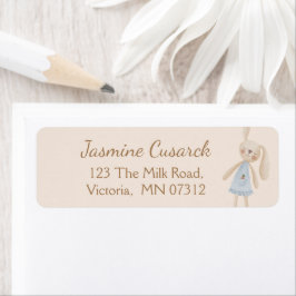 Schattig Boho Oh Baby Bunny Retouradres Etiket