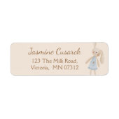 Schattig Boho Oh Baby Bunny Retouradres Etiket (Voorkant)