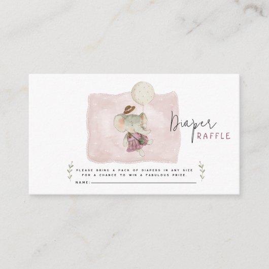Schattig Boho Olifant Rustiek Baby shower Informatiekaartje (Voorkant)