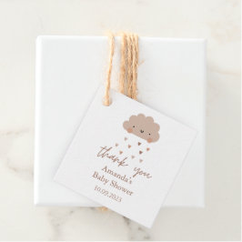 Schattig Boho Rain Cloud Baby shower Bedankjes Labels