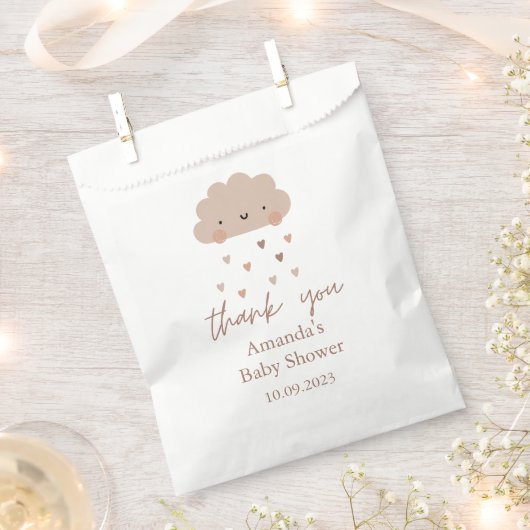 Schattig Boho Rain Cloud Baby shower Bedankzakje (Geknipt)