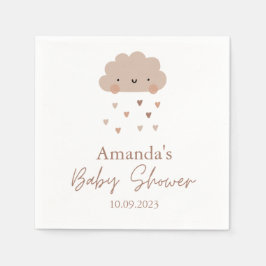 Schattig Boho Rain Cloud Baby shower Servet