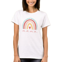 Schattig Boho Regenboog Hart Mama Moeder Moederdag