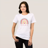 Schattig Boho Regenboog Hart Mama Moeder Moederdag Tri-Blend Shirt (Voorkant volledig)