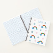 Schattig Boho Whimsisch Regenboog Meisjesschool Notitieboek (Binnen)