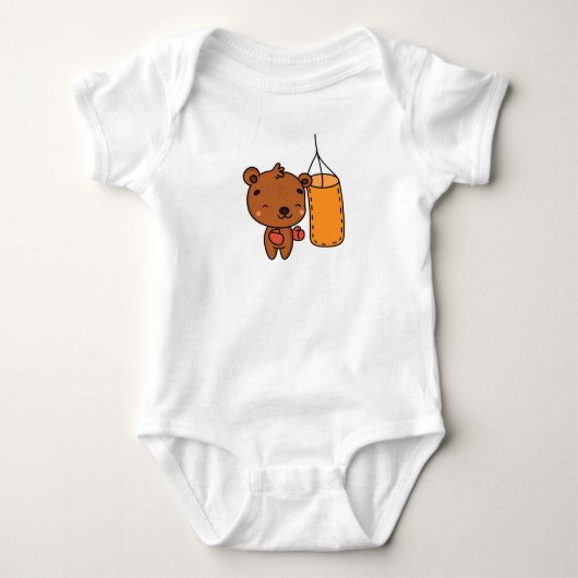 Schattig Boksen Beer Romper (Voorkant)