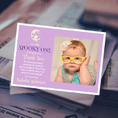 Schattig Boo Geest Maan Meisje 1e Verjaardag Hallo Bedankkaart