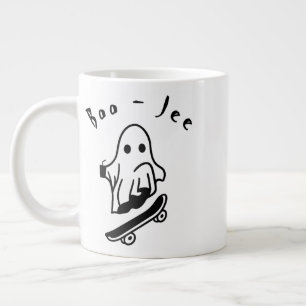 Schattig Boo Geest Schaatsen Grappig Halloween Gri Grote Koffiekop