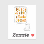 Schattig BOO spook Halloween Sticker (Vel)