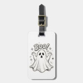 Schattig Boo spookje Bagagelabel (Voorkant verticaal)