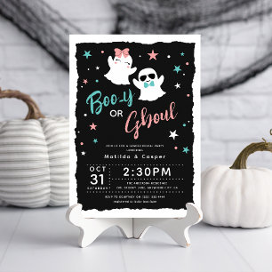 Schattig Boo-y of Spook Geslacht Reveal Halloween Kaart