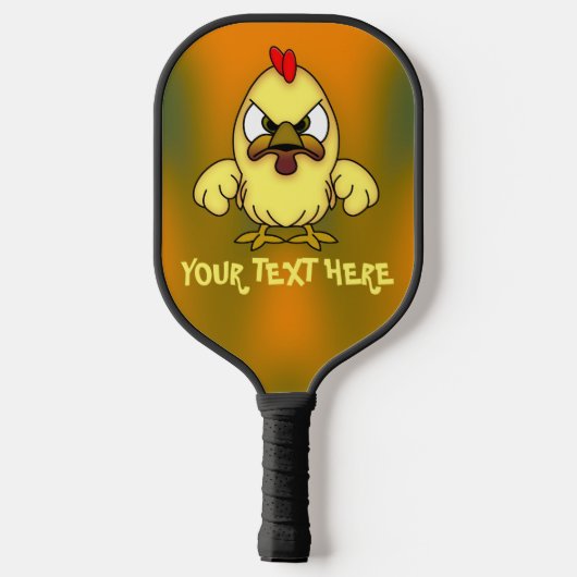Schattig boos Baby chick gepersonaliseerd Pickleball Paddle (Achterkant)