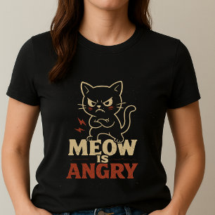 Schattig Boos Grappig Kat Cadeau voor Kat Liefhebb T-shirt