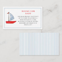 Schattig boot babyjongen shower boekverzoek