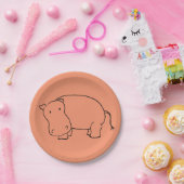 schattig bord van hippo-papier (Feest)
