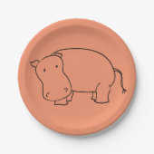 schattig bord van hippo-papier (Voorkant)