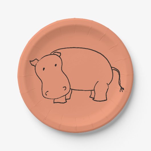 schattig bord van hippo-papier (Voorkant)
