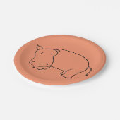 schattig bord van hippo-papier (Gekanteld)