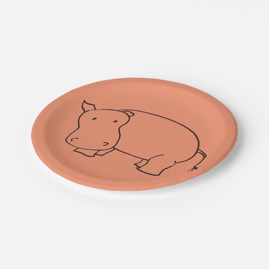 schattig bord van hippo-papier (Gekanteld)