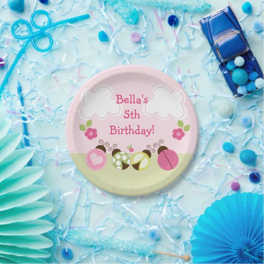 Schattig Bord van Ladybugs en Flowers (Feest)