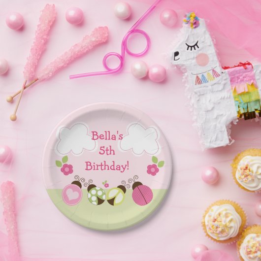 Schattig Bord van Ladybugs en Flowers (Feest)