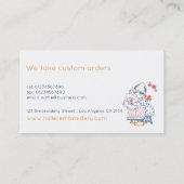 Schattig borduurpatroon visitekaartje (Achterkant)