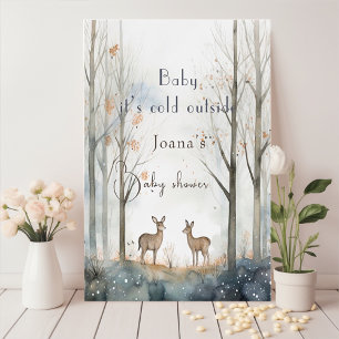 schattig bos baby shower poster
