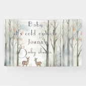 schattig bos baby shower spandoek (Horizontaal)