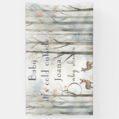 schattig bos baby shower spandoek (Verticaal)