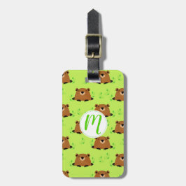 Schattig bos bagagelabel