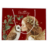 Schattig bos boscore Kerst Elfje Groot Cadeauzakje (Achterkant)