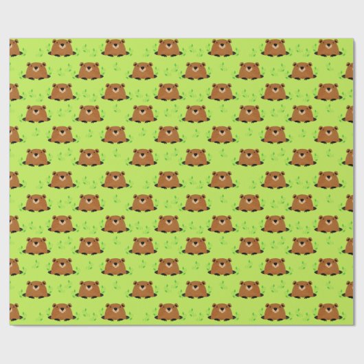 Schattig bos cadeaupapier (Vlak)