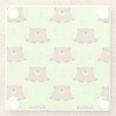 Schattig bos glazen onderzetter (Achterkant)