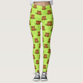 Schattig bos - grondhog - patroon leggings (Voorkant)