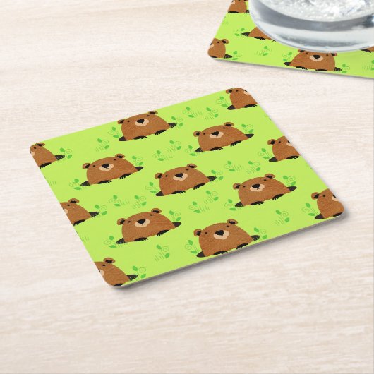 Schattig bos kartonnen onderzetters (Schuin)