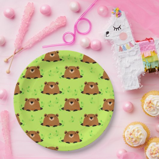 Schattig bos papieren bordje (Feest)