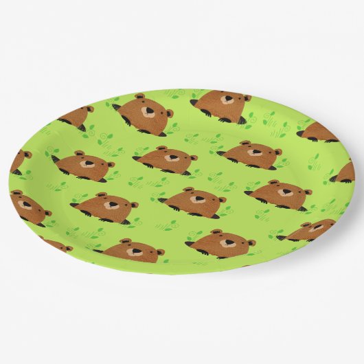 Schattig bos papieren bordje (Gekanteld)