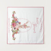 Schattig bosdier konijn bloem naam wandkleed (Voorkant (horizontaal))