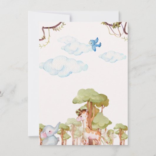 Schattig bosdier Verjaardag Kaart (Achterkant)