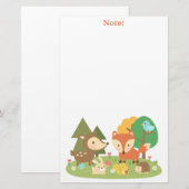 Schattig bosdier voor kinderen briefpapier (Voorkant / Achterkant)