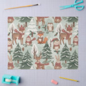 Schattig bosdier winter bos patroon tissuepapier (Craft)