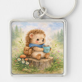 Schattig Bosegel Met Mok Sleutelhanger