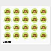 Schattig bosgebied Groundhog Ronde Sticker (Vel)