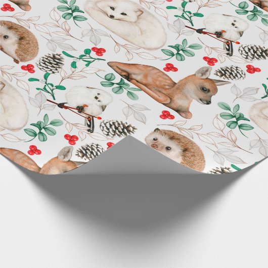 Schattig bossnijpapier cadeaupapier (Hoek)